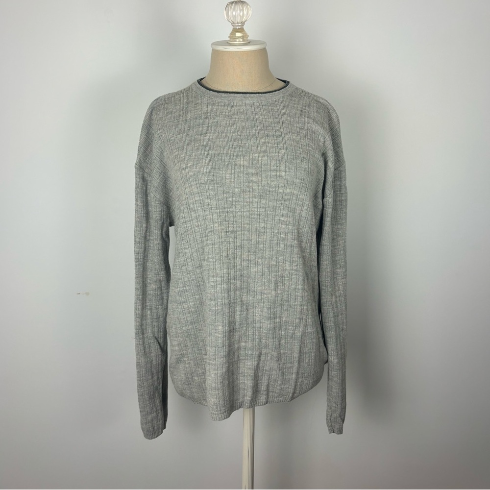 Jules Pullover Sweater Gray Long Sleeves XL